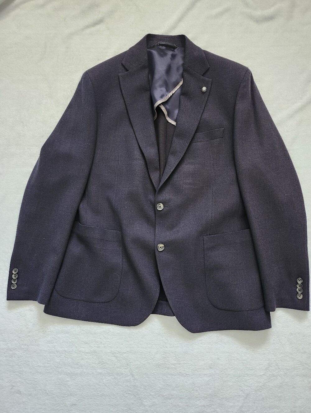 JACK VICTOR Hampton SPJ Size 44R Navy Blue Wool Sport Coat Blazer Jacket